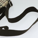 BURBERRY Nova Check Shoulder Bag Canvas Beige Silver Auth 131647-7