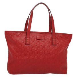 GUCCI GG Canvas Guccissima Tote Bag Leather Gold Red 211137 Auth 131649