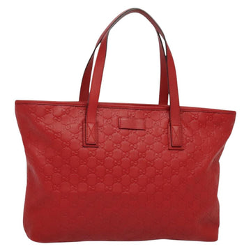 GUCCI GG Canvas Guccissima Tote Bag Leather Gold Red 211137 Auth 131649