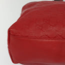 GUCCI GG Canvas Guccissima Tote Bag Leather Gold Red 211137 Auth 131649-14
