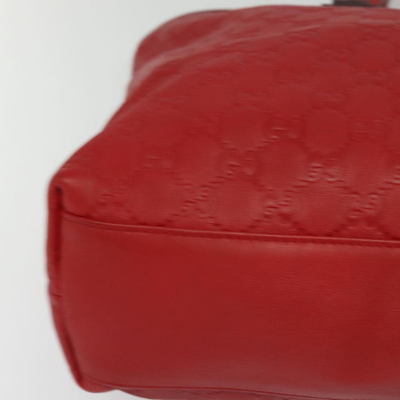 GUCCI GG Canvas Guccissima Tote Bag Leather Gold Red 211137 Auth 131649