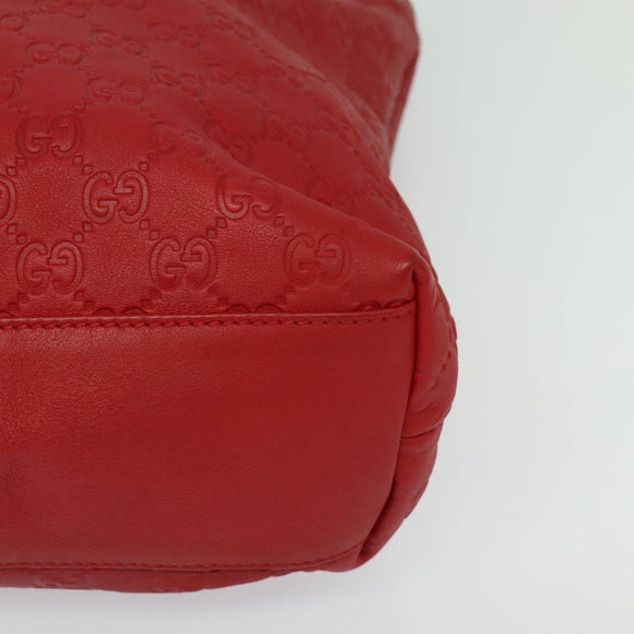 GUCCI GG Canvas Guccissima Tote Bag Leather Gold Red 211137 Auth 131649