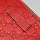 GUCCI GG Canvas Guccissima Tote Bag Leather Gold Red 211137 Auth 131649-17