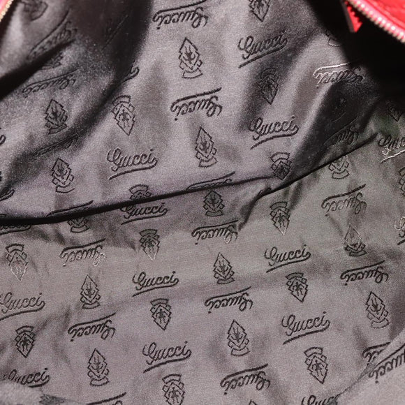 GUCCI GG Canvas Guccissima Tote Bag Leather Gold Red 211137 Auth 131649