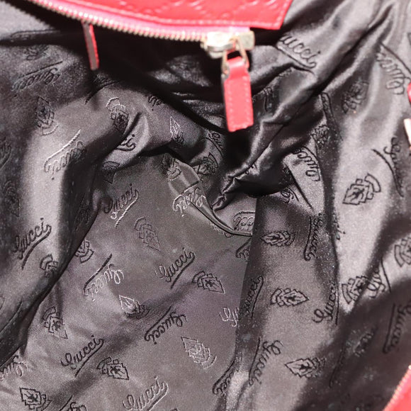 GUCCI GG Canvas Guccissima Tote Bag Leather Gold Red 211137 Auth 131649