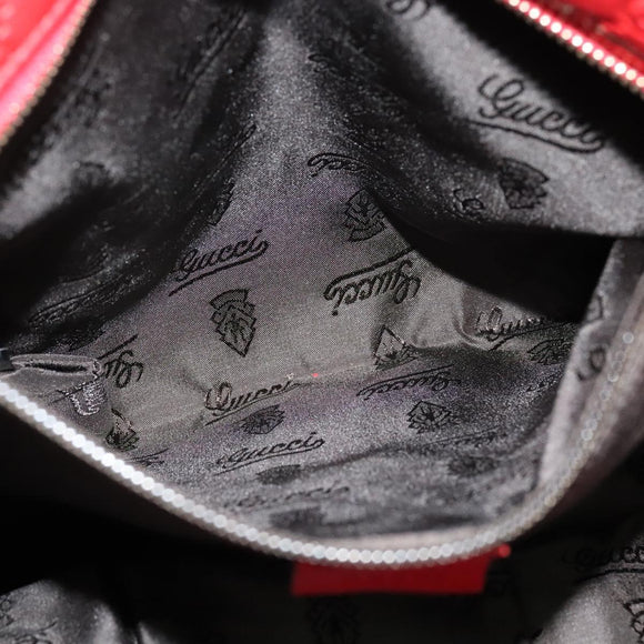 GUCCI GG Canvas Guccissima Tote Bag Leather Gold Red 211137 Auth 131649