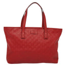 GUCCI GG Canvas Guccissima Tote Bag Leather Gold Red 211137 Auth 131649-13