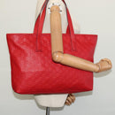 GUCCI GG Canvas Guccissima Tote Bag Leather Gold Red 211137 Auth 131649-21