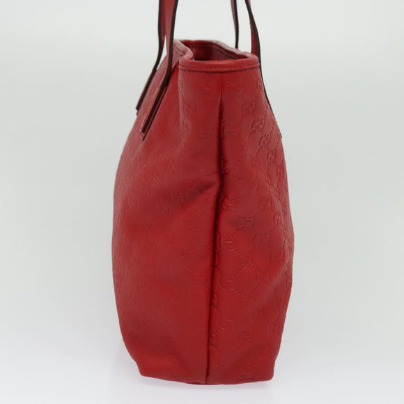 GUCCI GG Canvas Guccissima Tote Bag Leather Gold Red 211137 Auth 131649
