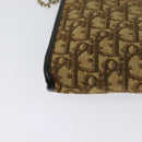 Christian Dior Trotter Canvas Chain Shoulder Bag Brown Auth 131653-12