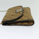 Christian Dior Trotter Canvas Chain Shoulder Bag Brown Auth 131653-4
