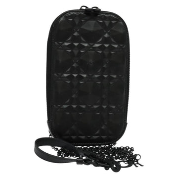 Christian Dior Chain Shoulder Bag Leather Black Auth 131654