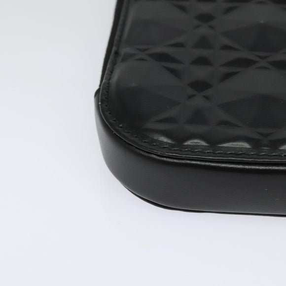 Christian Dior Chain Shoulder Bag Leather Black Auth 131654