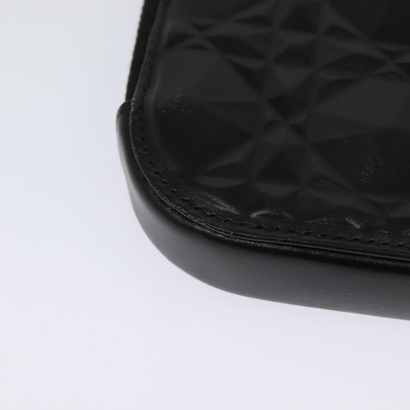 Christian Dior Chain Shoulder Bag Leather Black Auth 131654