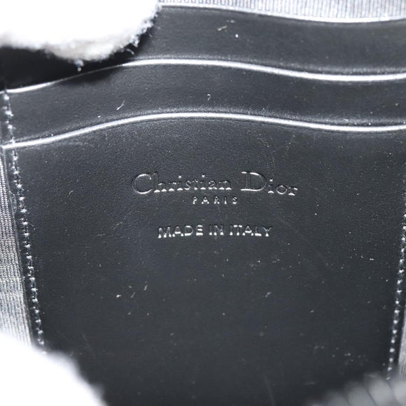 Christian Dior Chain Shoulder Bag Leather Black Auth 131654