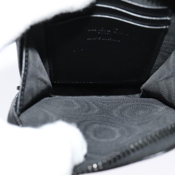 Christian Dior Chain Shoulder Bag Leather Black Auth 131654