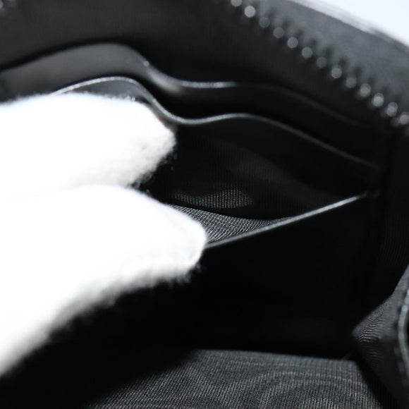 Christian Dior Chain Shoulder Bag Leather Black Auth 131654