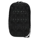 Christian Dior Chain Shoulder Bag Leather Black Auth 131654-2