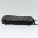 Christian Dior Chain Shoulder Bag Leather Black Auth 131654-5