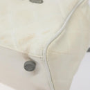 CHANEL Sports Matelasse Hand Bag Canvas White Silver CC Auth 131670-10