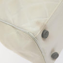 CHANEL Sports Matelasse Hand Bag Canvas White Silver CC Auth 131670-13