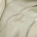CHANEL Sports Matelasse Hand Bag Canvas White Silver CC Auth 131670-15