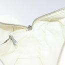 CHANEL Sports Matelasse Hand Bag Canvas White Silver CC Auth 131670-17