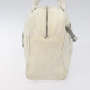 CHANEL Sports Matelasse Hand Bag Canvas White Silver CC Auth 131670-4