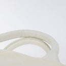 CHANEL Sports Matelasse Hand Bag Canvas White Silver CC Auth 131670-8