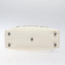 CHANEL Sports Matelasse Hand Bag Canvas White Silver CC Auth 131670-9