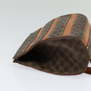 CELINE Macadam Canvas Backpack PVC Leather Brown Gold Auth 131672-4