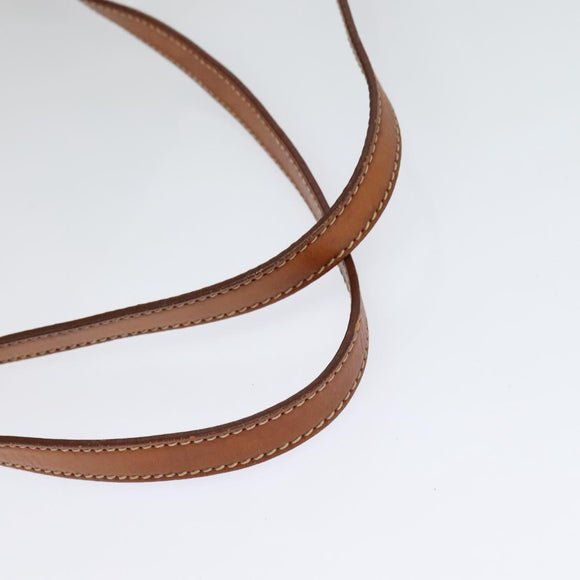CELINE Macadam Canvas Backpack PVC Leather Brown Gold Auth 131672