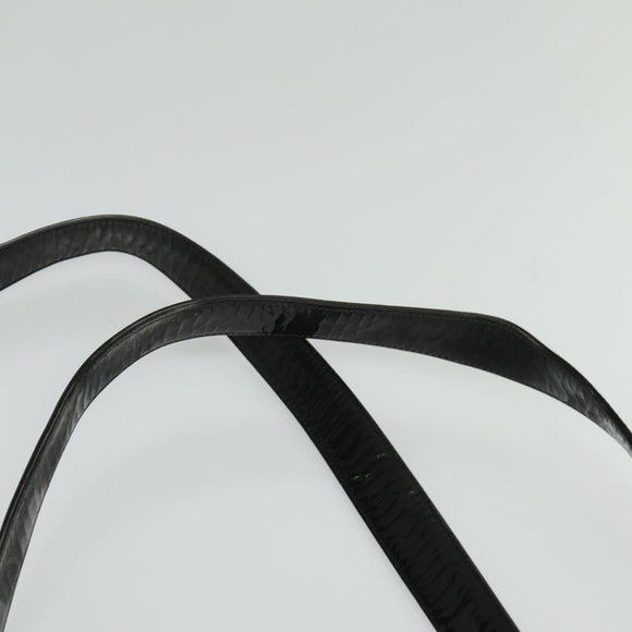 CHANEL Matelasse Tote Bag Enamel Black Gold CC Auth 131683