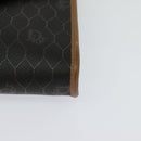 Christian Dior Honeycomb Canvas Chain Shoulder Bag PVC Black Gold Auth 131684-14