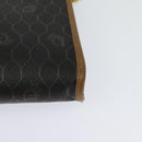 Christian Dior Honeycomb Canvas Chain Shoulder Bag PVC Black Gold Auth 131684-16