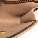 Christian Dior Honeycomb Canvas Chain Shoulder Bag PVC Black Gold Auth 131684-18