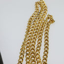 Christian Dior Honeycomb Canvas Chain Shoulder Bag PVC Black Gold Auth 131684-8