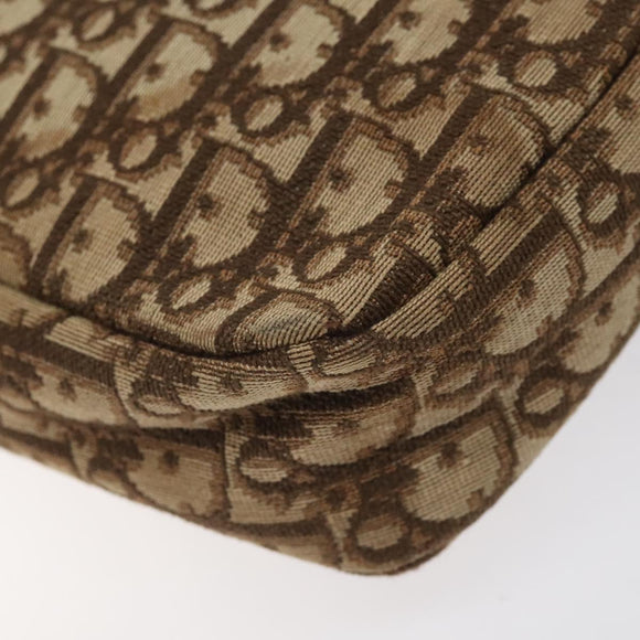Christian Dior Trotter Canvas Shoulder Bag Brown Auth 131685