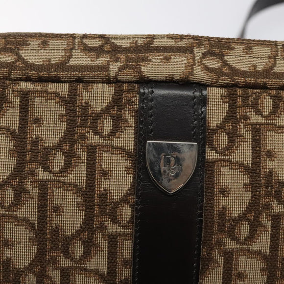 Christian Dior Trotter Canvas Shoulder Bag Brown Auth 131685