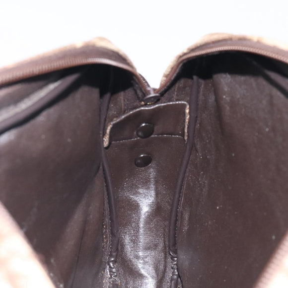 Christian Dior Trotter Canvas Shoulder Bag Brown Auth 131685