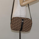 Christian Dior Trotter Canvas Shoulder Bag Brown Auth 131685-20