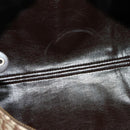 Christian Dior Trotter Canvas Boston Bag Brown Gold Auth 131686-14