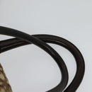 Christian Dior Trotter Canvas Boston Bag Brown Gold Auth 131686-8