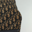 Christian Dior Trotter Canvas Boston Bag Navy Silver Auth 131687-11