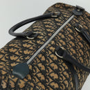 Christian Dior Trotter Canvas Boston Bag Navy Silver Auth 131687-6