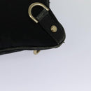 GUCCI GG Canvas Abbey Shoulder Bag Black Gold 131326 Auth 131688-17