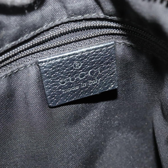 GUCCI GG Canvas Abbey Shoulder Bag Black Gold 131326 Auth 131688