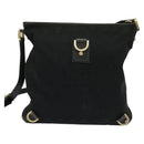 GUCCI GG Canvas Abbey Shoulder Bag Black Gold 131326 Auth 131688-13
