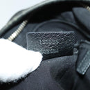 GUCCI GG Canvas Abbey Shoulder Bag Black Gold 131326 Auth 131688-12