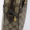 GUCCI GG Supreme Web Sherry Line Hand Bag PVC Beige Gold Red Auth 131690-15